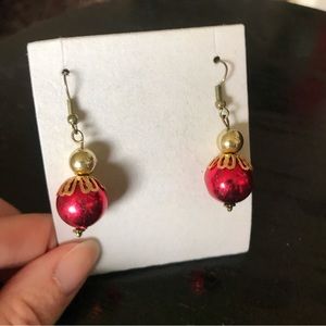 Christmas Holiday Ball Ornament Earrings